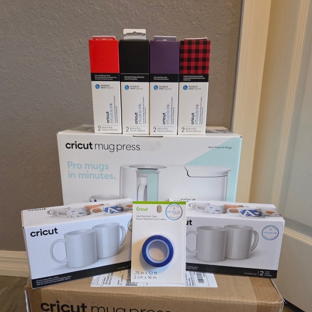 Cricut Mug Press + Supplies Bundle